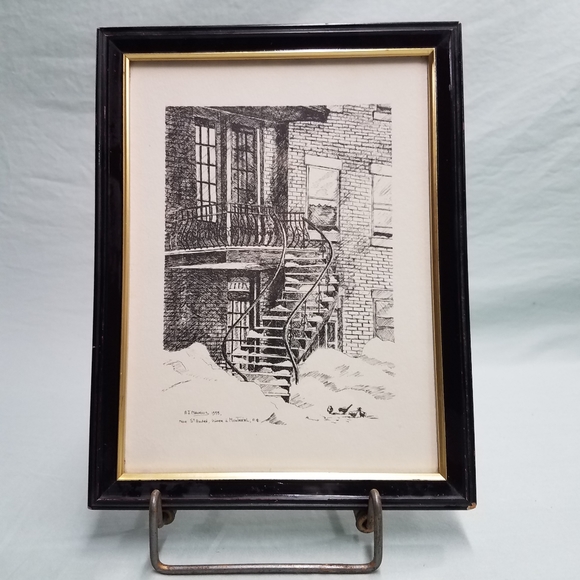 Vintage 1978 a.j. Maurius Rue St. Andre Hiver a